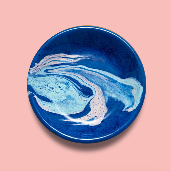 Cookie Teller Emaille "New Marble – Cobalt" 12 cm